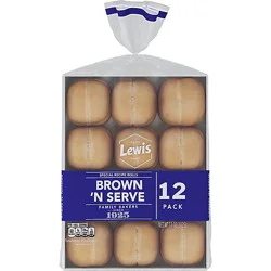 Lewis Bake Shop Brown 'n Serve Rolls 12 Ct - 11 Oz
