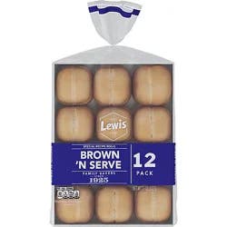 Lewis Bake Shop Brown 'n Serve Rolls 12 Ct - 11 Oz