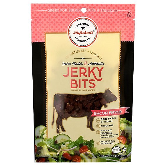 slide 1 of 1, Aufshnitt Bacon Jerky Bits - 2.5oz, 2.5 oz
