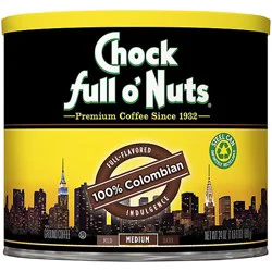 Chock Full O Nuts 100% Columbian Ground Coffee Canister - 24 Oz
