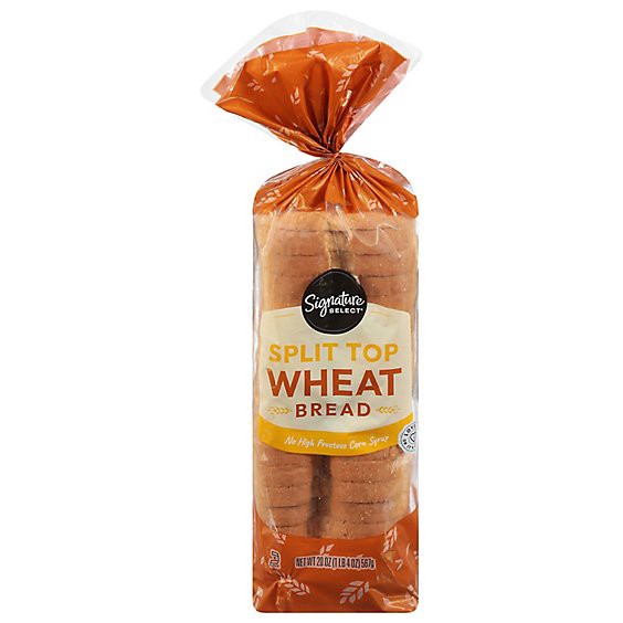 slide 1 of 1, Signature Select Split Top Wheat Bread - 20 Oz, 20 oz