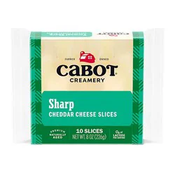 Cabot Creamery Sharp Cheddar Cheese Slices - 8 Oz