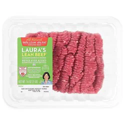 Lauras 96% Lean Ground Beef 4% Fat - 1 Lb