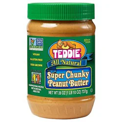 Teddie All Natural Super Chunky Peanut Butter - 26 Oz