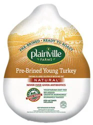Plainville Farms Young Turkey Whole Brined - Lb