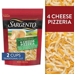 Sargento Shredded 4 Cheese Pizzeria Natural Cheese - 8 Oz