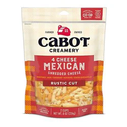 Cabot 4 Cheese Mexican Rustic Cut Shredded Cheese - 8 Oz