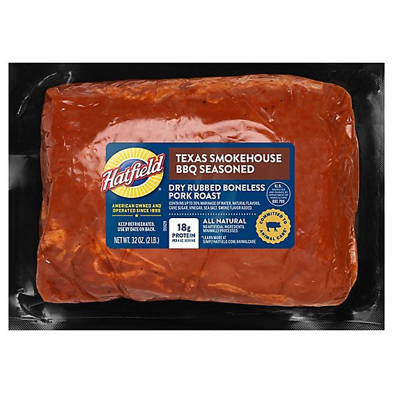 slide 1 of 1, Hatfield Texas Smoked Dry Rubbed Boneless Pork Roast - 2 Lbs., 2 lb