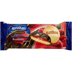 Krakus Chocolate Raspberry Cookie Biscuit - 4.76 Oz