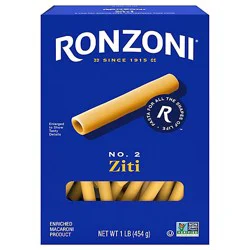 Ronzoni Pasta Ziti No. 2 - 16 Oz