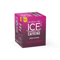 Sparkling Ice Sparkling Water With Caffeine Black Raspberry - 4-16 Fl. Oz.