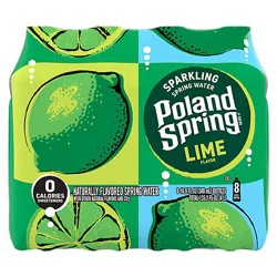 Poland Spring Sparkling Lime - 8-16.9 Fz