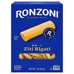 Ronzoni Ziti Rigati - 16 Oz
