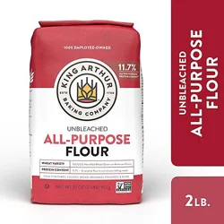 King Arthur Non-Gmo Project Verified Certified Kosher No Preservatives All Purpose Unbleached Flour - 2 Lb