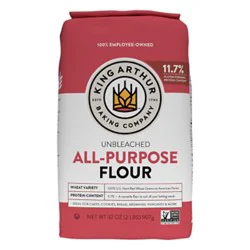 King Arthur Non-Gmo Project Verified Certified Kosher No Preservatives All Purpose Unbleached Flour - 2 Lb