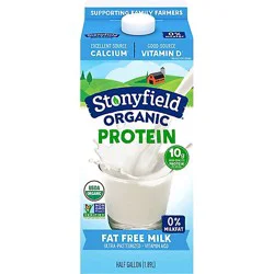 Stonyfield Organic Protein Fat Free Milk Half Gallon - 1.89 L
