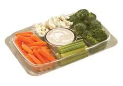 Vegetable Tray For Two With Dip - 22 Oz