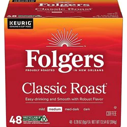 Folgers Classic Roast K-Cup Coffee - 48 Ct