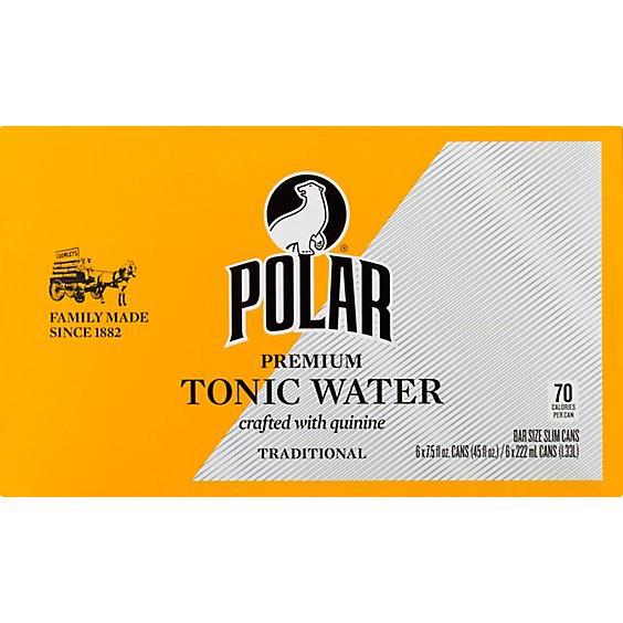 slide 1 of 11, Polar Tonic Water Cans - 6-7.5 Fz, 6 ct; 7.5 fl oz