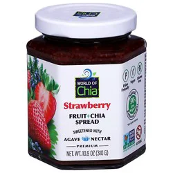 World Of Chia Chia Strwbry Fruit Spread With Agave Syrup - 10.9 Oz