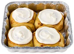 Iced Cream Cheese Cinnamon Rolls 4 Count - Each