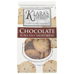 Klaras Cookie Shortbread Choc Sea Salt - 8 Oz