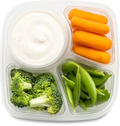 Grab N Go Broccoli Carrot Snap Pea Dip Tray 180 Cal - 10 Oz