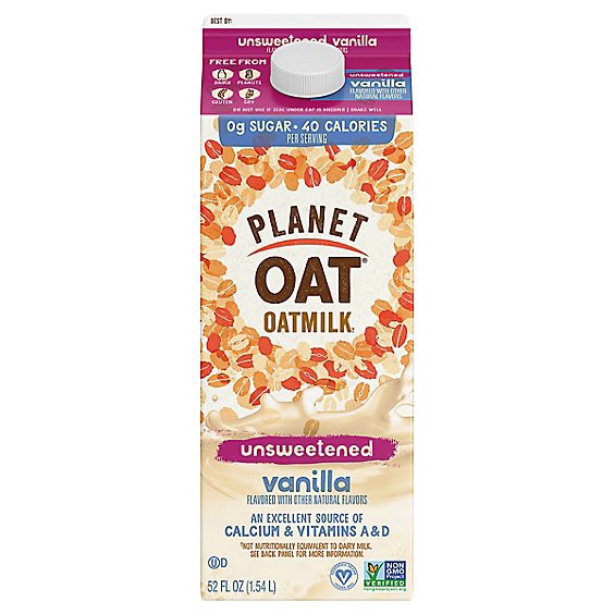 slide 1 of 1, Planet Oat Unsweetened Vanilla Oatmilk - 52 Oz, 52 fl oz