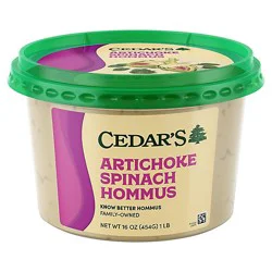 Cedars Artichoke Spinach Hummus - 16 Oz