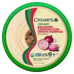 Cedars Organic Balsamic Caramelized Onion Hommus - 10 Oz