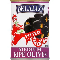 Delallo Olives Medium Pitted - 6 Oz