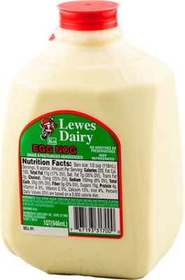 slide 1 of 1, Lewes Regular Egg Nog - Qt, 1 qt