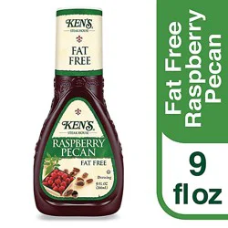 Kens Raspberry Pecan Salad Dressing Fat Free 9 Fz - 9 Fz