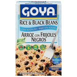 Goya Low Sodium Rice & Black Beans - 7 Oz