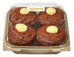 Muffins Carrot Raisin Nut 4ct - Ea