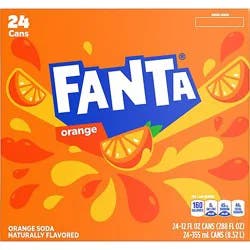 Fanta Orange Soda Cans - 24-12fz