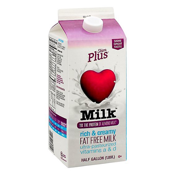 slide 1 of 1, Skim Plus Fat Free Milk - 64 Fz, 64 fl oz
