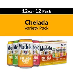 Modelo Chelada Variety Pack 3.5% Abv Mexican Import Flavored Beer Cans Multipack - 12-12 Fl. Oz.