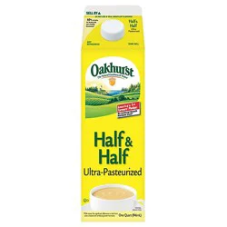 Oakhurst Ultra Pasteurized Half And Half - 1 Quart