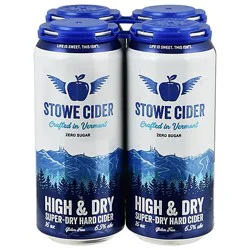 Stowe Cider Apple Dry N High - 4-16 Fz