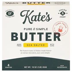 Kates Sea Salted Butter 4 Quarters 16 Oz - 16 Oz