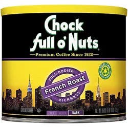 Chock Full O Nuts Ground French Roast Coffee Caffeine Foil Bag - 26 Oz