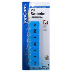 Top Care Pill Planner Push Button 7 Day Am/pm Small - Each