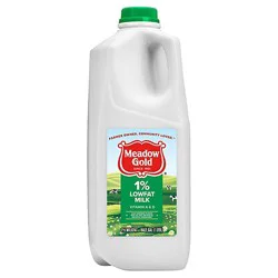 Meadow Gold 1% Milk With Vitamin A And D Low Fat Milk Jug - 0.50 Gallon