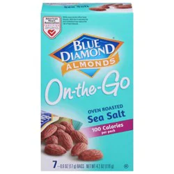 Blue Diamond Almonds On The Go Oven Roasted Sea Salt 100 Calories - 7-0.6 Oz