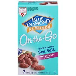 Blue Diamond Almonds On The Go Oven Roasted Sea Salt 100 Calories - 7-0.6 Oz