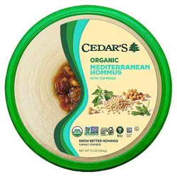 Cedars Organic Mediterranean Hommus - 10 Oz