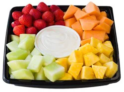 Square Fruit Tray With Dip 48 Oz - Each