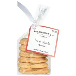 Bisousweet Cookies All Natural Linzer Hearts 6 Count - 5 Oz