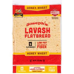 Joseph's Lavash Honey Wheat Flatbread 5 Count - 10 Oz.
